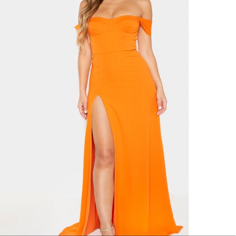 Orange maxi dress